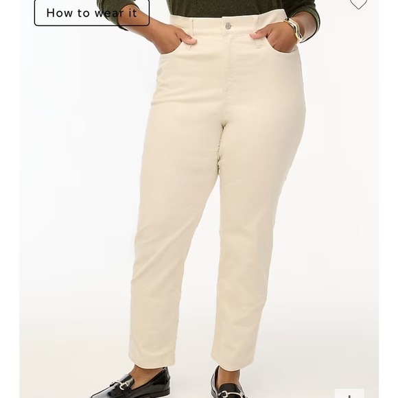 J Crew Factory Corduroy full-length essential straight pant Size 35 - Picture 1 of 5